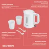 Severin WK 3462, 0,5 l, 1100 W, Weiß, Kunststoff, Drahtlos Produktbild-Vorschau 4