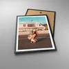 Gerahmtes Poster - Schwarzer Rahmen - Reise Frau Rollschuhe Produktbild-Vorschau 3