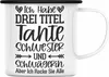 Trendation - Beste Tante Geschenk Emaille Tasse mit Spruch Produktbild-Vorschau 1