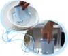 Collage showing a water filter cartridge being prepared and inserted into a water pitcher. Produktbild-Vorschau