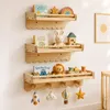 3er Set Wandregale Kinderzimmer aus Massivholz mit 4 Haken Podgląd zdjęcia produktu
