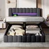 Letto imbottito Fortuna Lai 140x200cm con USB, letto per Anteprima dell’immagine prodotto 2