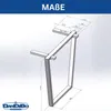 DanDiBo 2x nohy stolu z nerezové oceli 72 x 72 cm rám stolu Náhled obrázku produktu 3