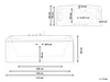 BELIANI Wanna z hydromasażem biała akrylowa 173 x 82 cm 2 Podgląd zdjęcia produktu 3