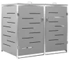 VidaXL Contenitore doppio 138x77,5x112,5 cm acciaio inox Anteprima dell’immagine prodotto 1