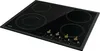 A black glass ceramic hob with four heating zones and four control knobs. Produktbild-Vorschau