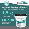 Superbau Dachfarbe Grau 1,5kg, Sockelfarbe WASSERDICHT, Produktbild-Vorschau 6