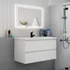 Badezimmermöbel 100cm CINIC-Serie Mineralguss Waschtisch Produktbild-Vorschau 2
