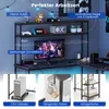 COSTWAY Biurko narożne w kształcie litery L 145x145cm Podgląd zdjęcia produktu 6