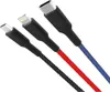XO 3in1 Câble chargeur en nylon 3A 1.2m Micro USB TYP-C iOS Voir les images du produit 2