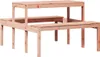 The Living Store Picknicktisch 110x134x75 cm Massivholz Produktbild-Vorschau 3
