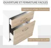 HOMCOM Bureau informatique avec 2 tiroirs, bureau avec Voir les images du produit 6