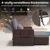 COSTWAY Chaise longue de jardin 3 en 1 en polyrotin, chaise Voir les images du produit 6