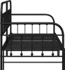 vidaXL Rama łóżka dziennego czarna 90 x 200 cm Stal Podgląd zdjęcia produktu 6
