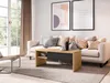 Couchtisch, 110x50x45 cm, Beistelltisch, Eiche Schwarz Produktbild-Vorschau 3