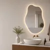 Relaxdays Badspiegel Welle, 80x52 cm, dimbare LED-spiegel, Productafbeelding-voorbeeld 7