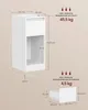 Diagram showing the dimensions and weight capacity of a white cabinet with a drawer and an open shelf. Produktbild-Vorschau