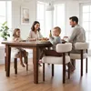 4er-Set Esszimmerstühle aus Massivholz, klares und warmes Produktbild-Vorschau 2