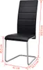 The Living Store Freischwinger 4 Stk. Schwarz Kunstleder Produktbild-Vorschau 8