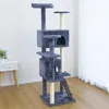 Aga Tiragraffi per gatti 170 cm Bianco e grigio Anteprima dell’immagine prodotto 2