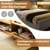 Polsterbett 140x200 cm Doppelbett mit LED-Beleuchtung, Produktbild-Vorschau 6