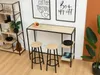 Barový stôl so stoličkami RONAL - dub sonoma / čierny Náhľad obrázku produktu 2