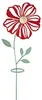 Dekorativer Regenmesser „Rote Blume“ – Ein farbenfroher Produktbild-Vorschau 3