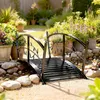 Outsunny metalen tuinbrug, 120 cm, brug voor vijvers met Productafbeelding-voorbeeld 2