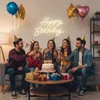 Insegna LED Relaxdays, "Happy Birthday", decorazione Anteprima dell’immagine prodotto 3