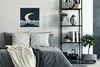 MuchoWow® Poster Pastell - Mond - Sternenhimmel 50x50 cm - Produktbild-Vorschau 4