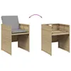 Gartenstühle mit Kissen 4 Stk. Beigemischung Poly Rattan Produktbild-Vorschau 8