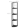 HOMCOM Stehlampe, LED Stehleuchte mit 4 Ablagen, E27 Produktbild-Vorschau 3