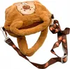 A plush capybara bag with a zipper and straps, shown against a white background. Produktbild-Vorschau