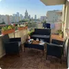 Meble ogrodowe zestaw LAZYhome 5 osobowy komplet na balkon: Podgląd zdjęcia produktu 3