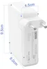 A white power adapter with dimensions indicated. Podgląd zdjęcia produktu