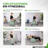 Tunturi Anti Burst Fitnessball mit Pumpe - Yoga-Ball 65 cm Produktbild-Vorschau 3