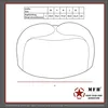 A size chart for a hat with a diagram of a hat and brand logo. Náhled obrázku produktu