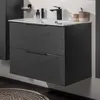 FACKELMANN LUNA Badmöbel Set 2 Teile / Keramik Waschbecken Produktbild-Vorschau 2