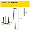SucceBuy Haarnadel-Tischbeine, 76,2 cm, Schwarz, 4er-Set, Produktbild-Vorschau 7