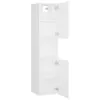 A tall, white bathroom cabinet with its top and bottom doors open. Anteprima dell’immagine prodotto