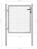 vidaXL Gartentor verzinkter Stahl 100 x 75 cm Silber Produktbild-Vorschau 4