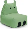 A light green beanbag chair shaped like a cartoon hippo, shown from the front on a white background. Podgląd zdjęcia produktu