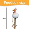 Keramik Huhn Garten Dekoration Harz Gartenpfahl Tier Figur Produktbild-Vorschau 4