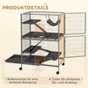 Klietka pre malé zvieratá PawHut s hojdacou sieťou, klietka Náhľad obrázku produktu 7