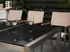 BELIANI Gartentisch Schwarz/Silber Granit/Basalt Edelstahl Produktbild-Vorschau 4