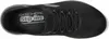 A top-down view of a black Skechers Slip-Ins shoe. Voir les images du produit