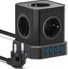 VOOMY 9-in-1 Prise cube avec USB - 5 prises & 4 USB - Voir les images du produit 1