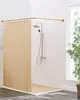 Barre de rideau de douche d'angle dorée - forme de L Voir les images du produit 2