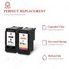 Two ink cartridges are shown with marketing text highlighting their features. Produktbild-Vorschau