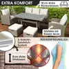 A polyrattan garden seating set on a wooden deck. Produktbild-Vorschau